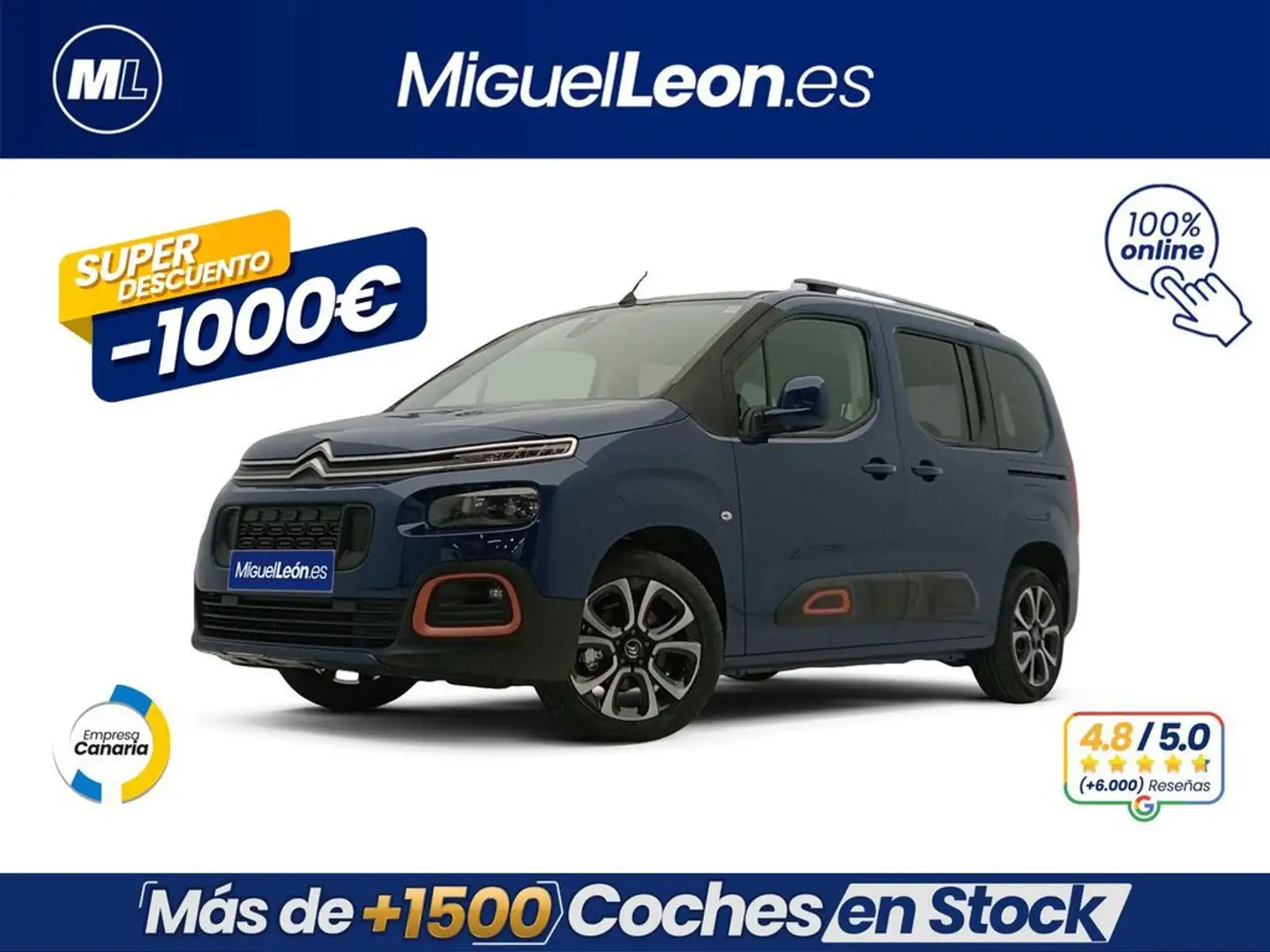 Citroen Berlingo Talla M BlueHDi 100 S&S SHINE Bleu - 1