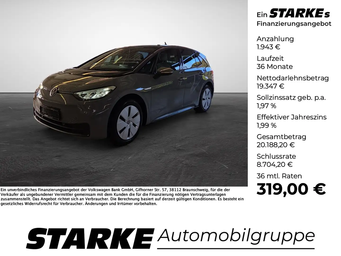 Volkswagen ID.3 Pure Performance LED Navi Anhängevorrichtung Ka... Gris - 1