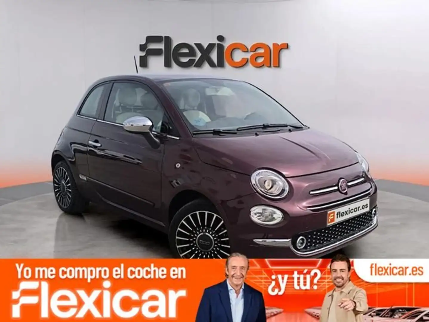 Fiat 500 1.2 Lounge Burdeos - 1