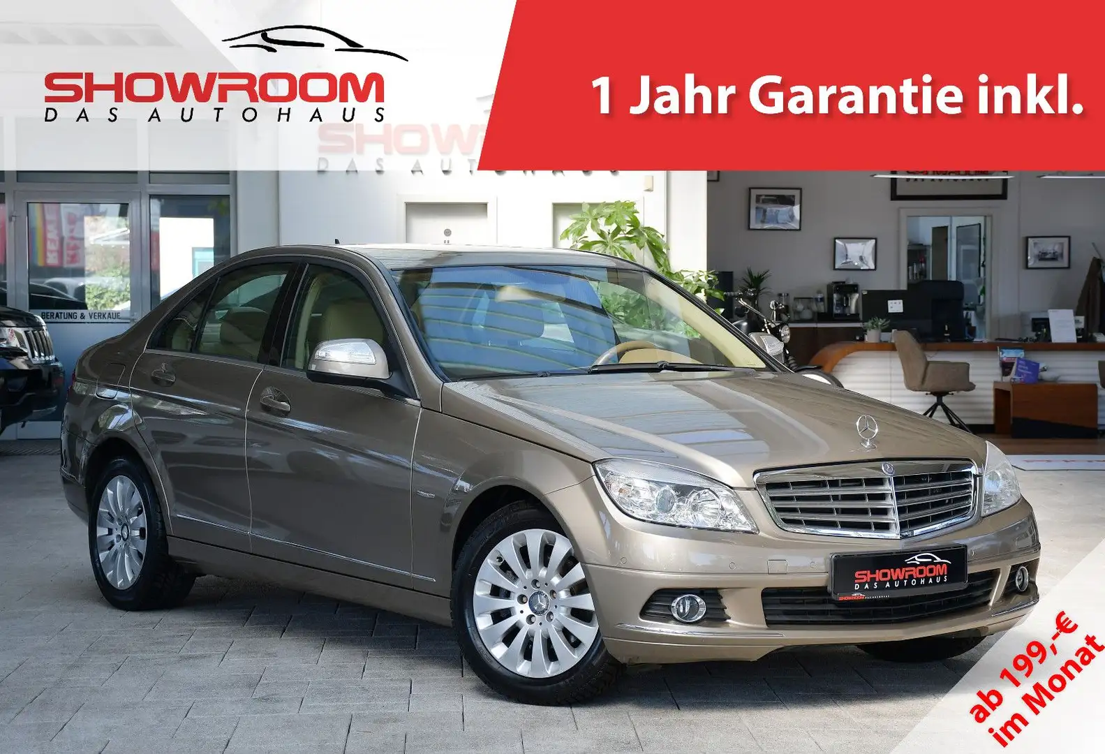 Mercedes-Benz C 180 Kompressor Aut. Leder Elegance Beige - 1