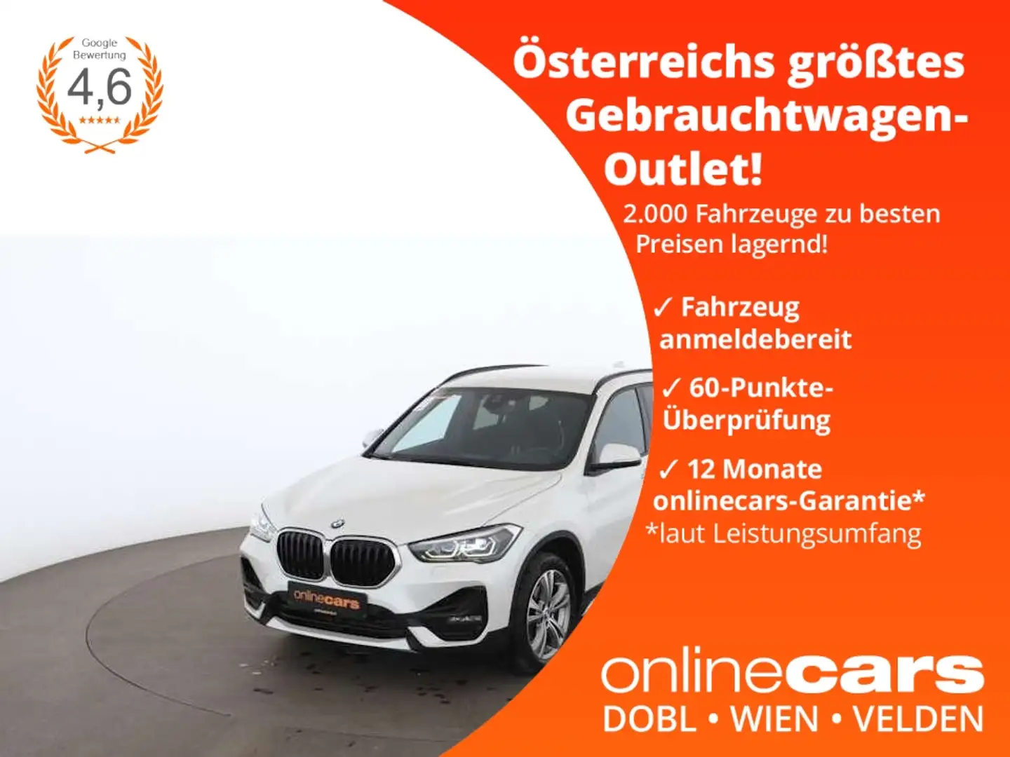 BMW X1 xDrive18d Sport Line Aut LED LEDER NAV SITZHZG Weiß - 1