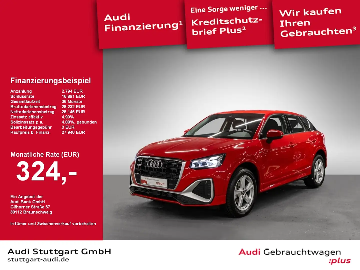 Audi Q2 35 TFSI s line AHK SHZ Keyless ACC Navi PDC Rot - 1