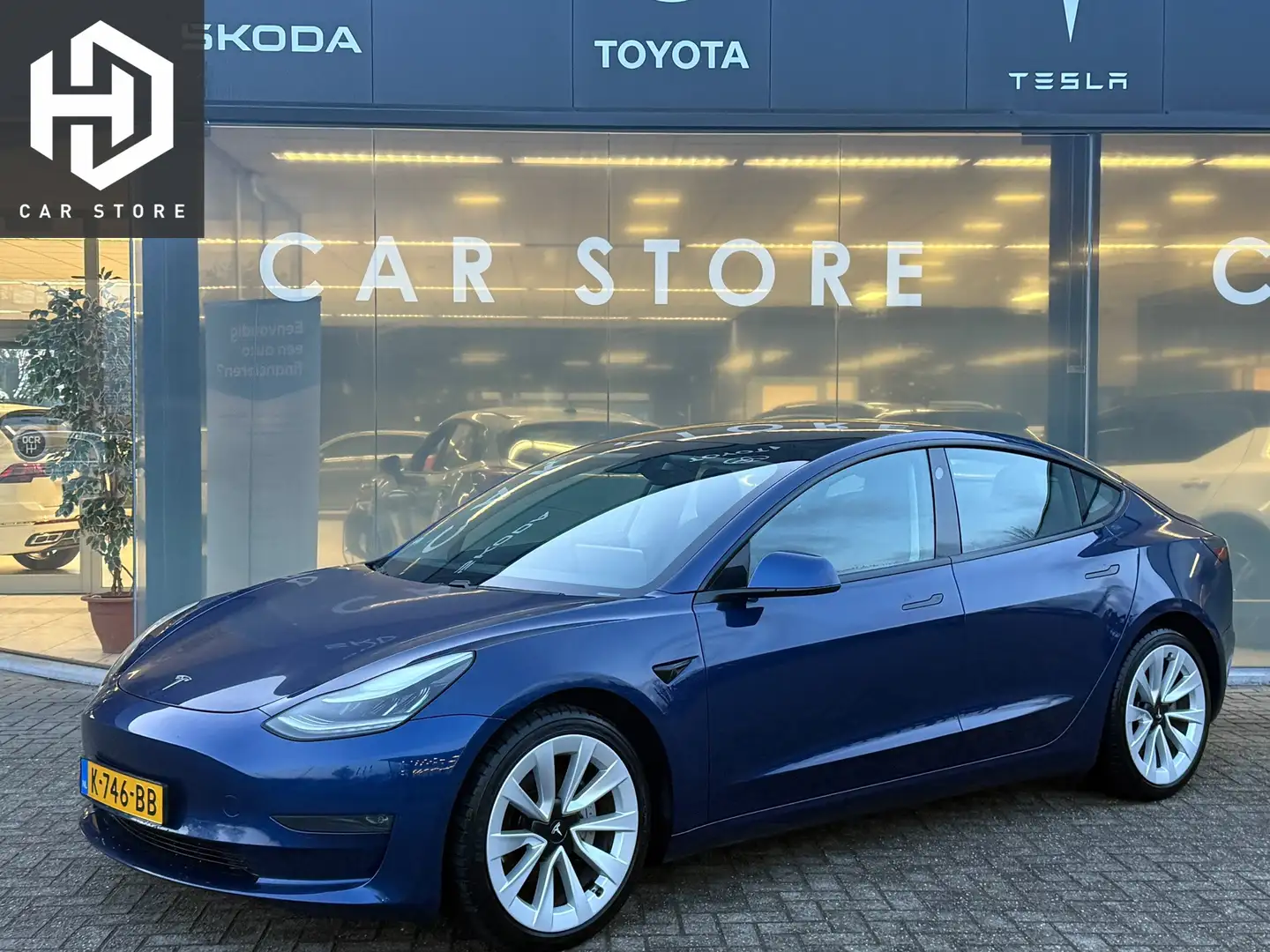 Tesla Model 3 Long Range AWD 75 kWh 91% SOH Dual Motor Autopilot Bleu - 1