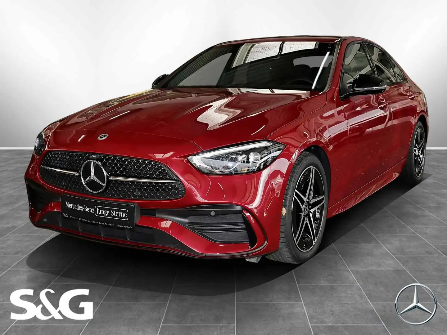 Mercedes-Benz C 300 d AMG DISTRONIC+360°+HIFI+MEMORY+18"+NIGHT Rot - 1