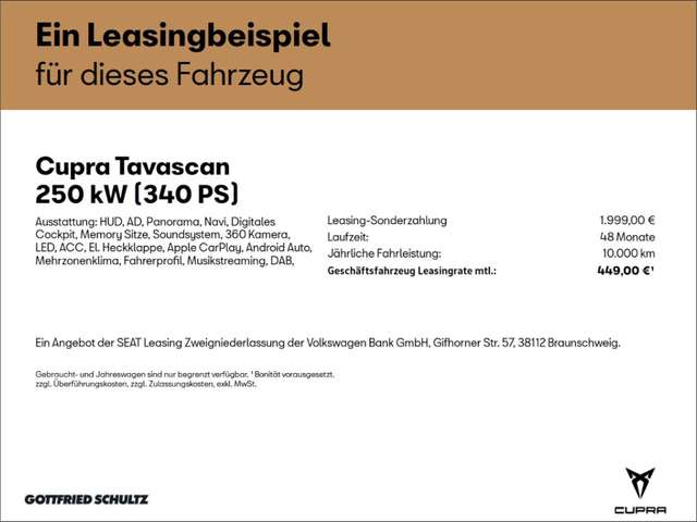 CUPRA Tavascan VZ 4D 340 PS 77KWH