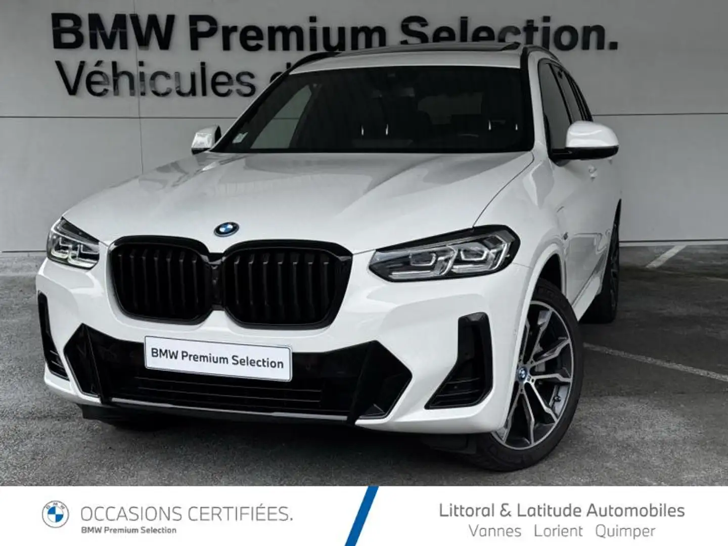 BMW X3 xDrive30e 292ch M Sport Blanc - 1