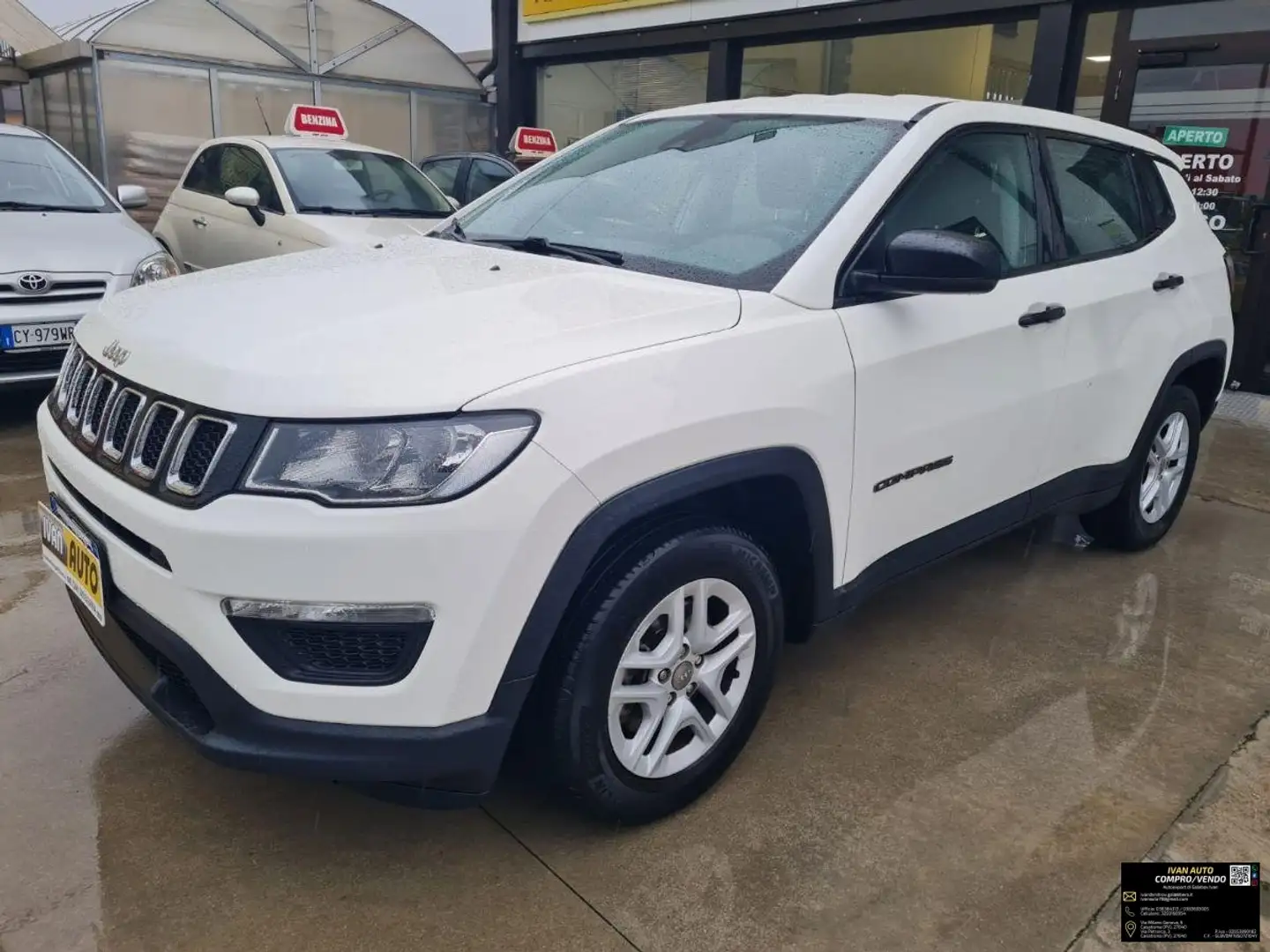 Jeep Compass 1.4 Benzina-53.000 Km-Anno 2019 Blanc - 2