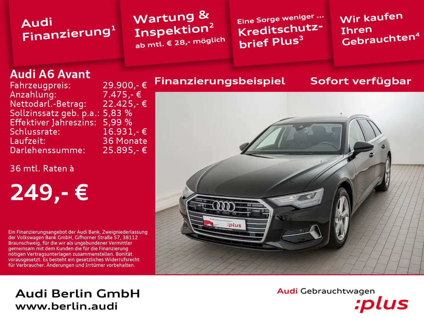 Audi A6 Sport 35 TDI S tr. RFK PDC LED NAVI Zwart - 1