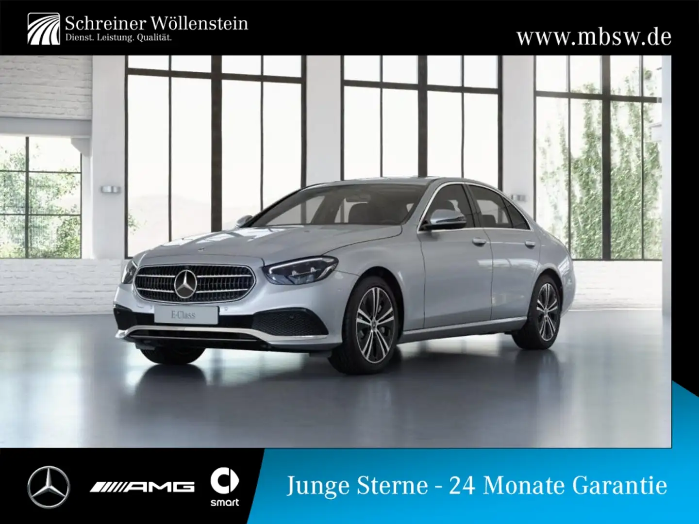 Mercedes-Benz E 450 4MATIC Limousine Ambi*Burm*MBUX*Wide*AR Silber - 1