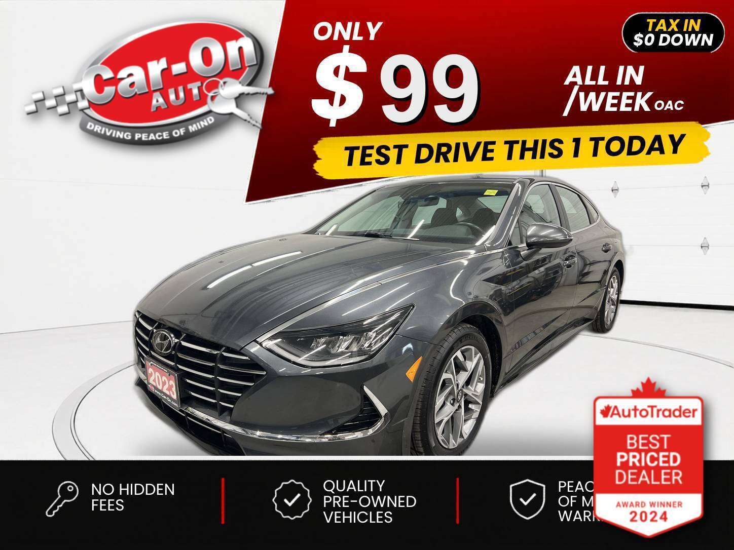 Gray 2023 Hyundai Sonata Sedan Automatic