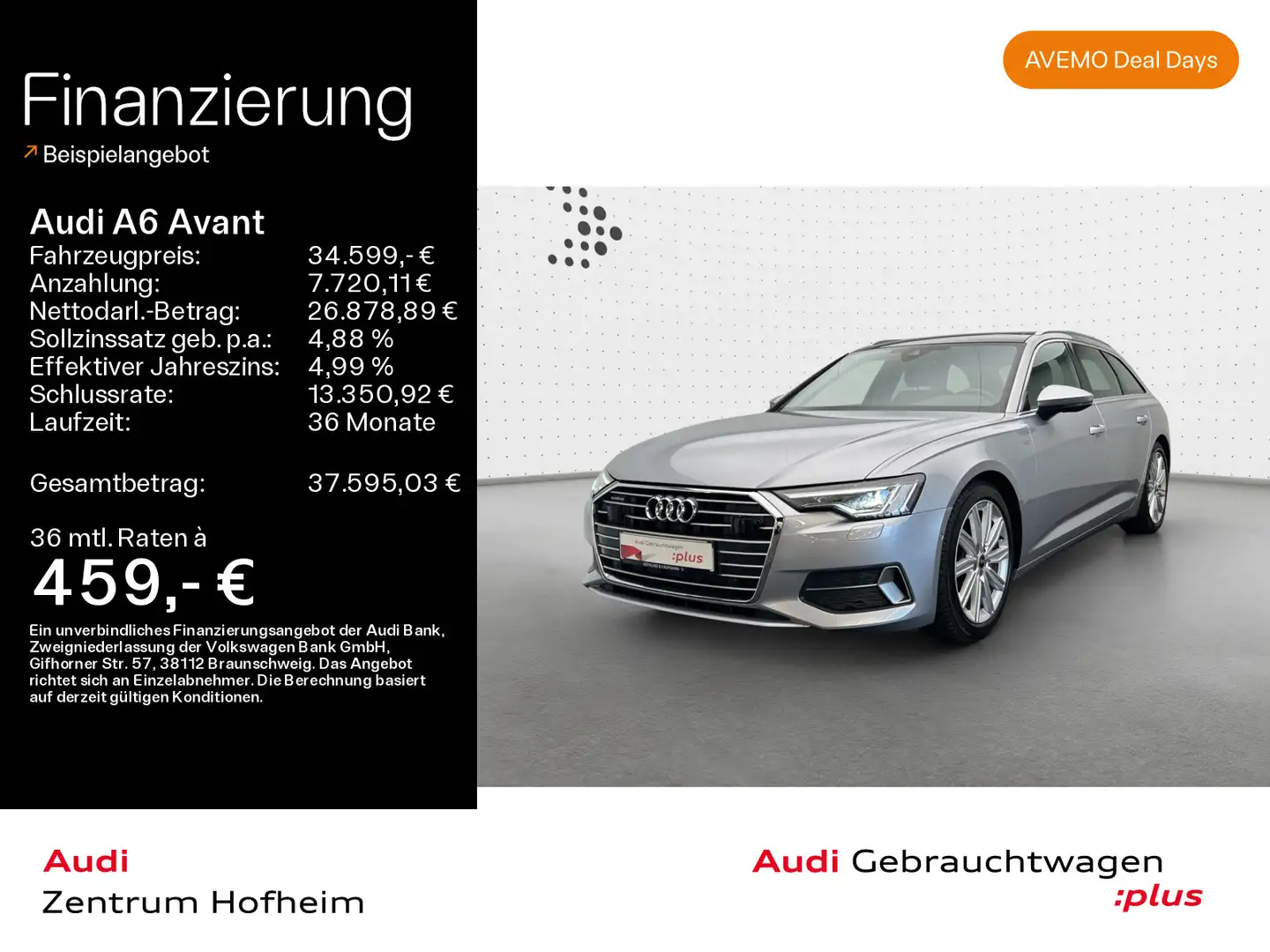 Audi A6 50 TDI qu S line tip*Pano*LED*Virtual*N Silber - 1