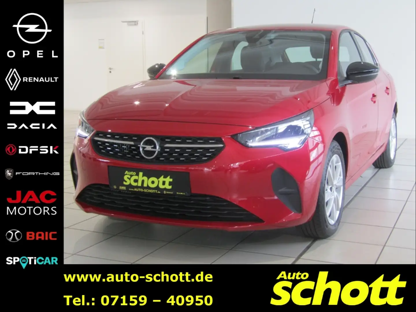Opel Corsa Elegance 1.2 T APP BT KLIM PDC LED KAM USB Rouge - 1