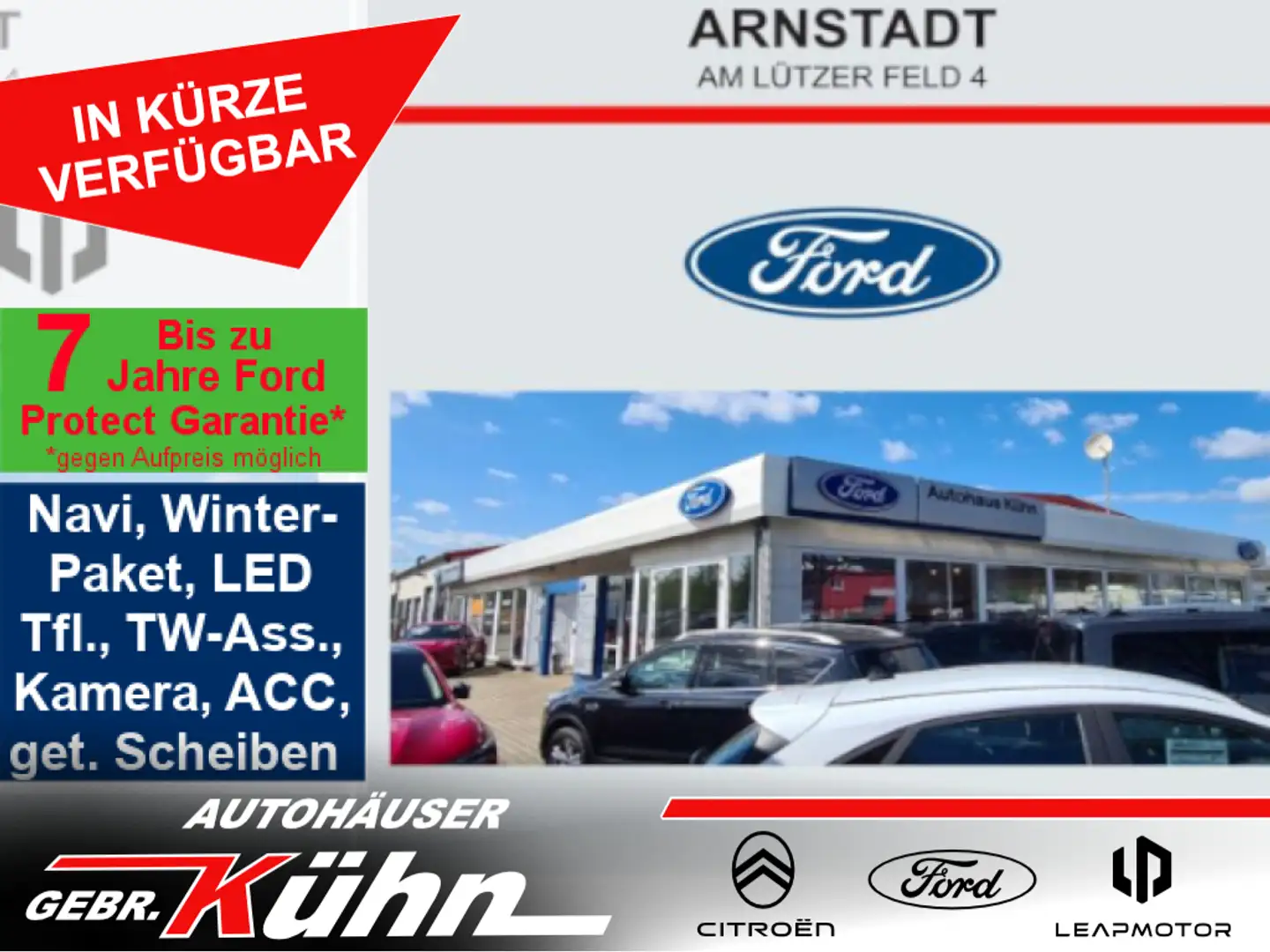 Ford Tourneo Courier 1.0  ACTIVE- Dach weiß, Winter-Pak., LED-Tfl. Verde - 1