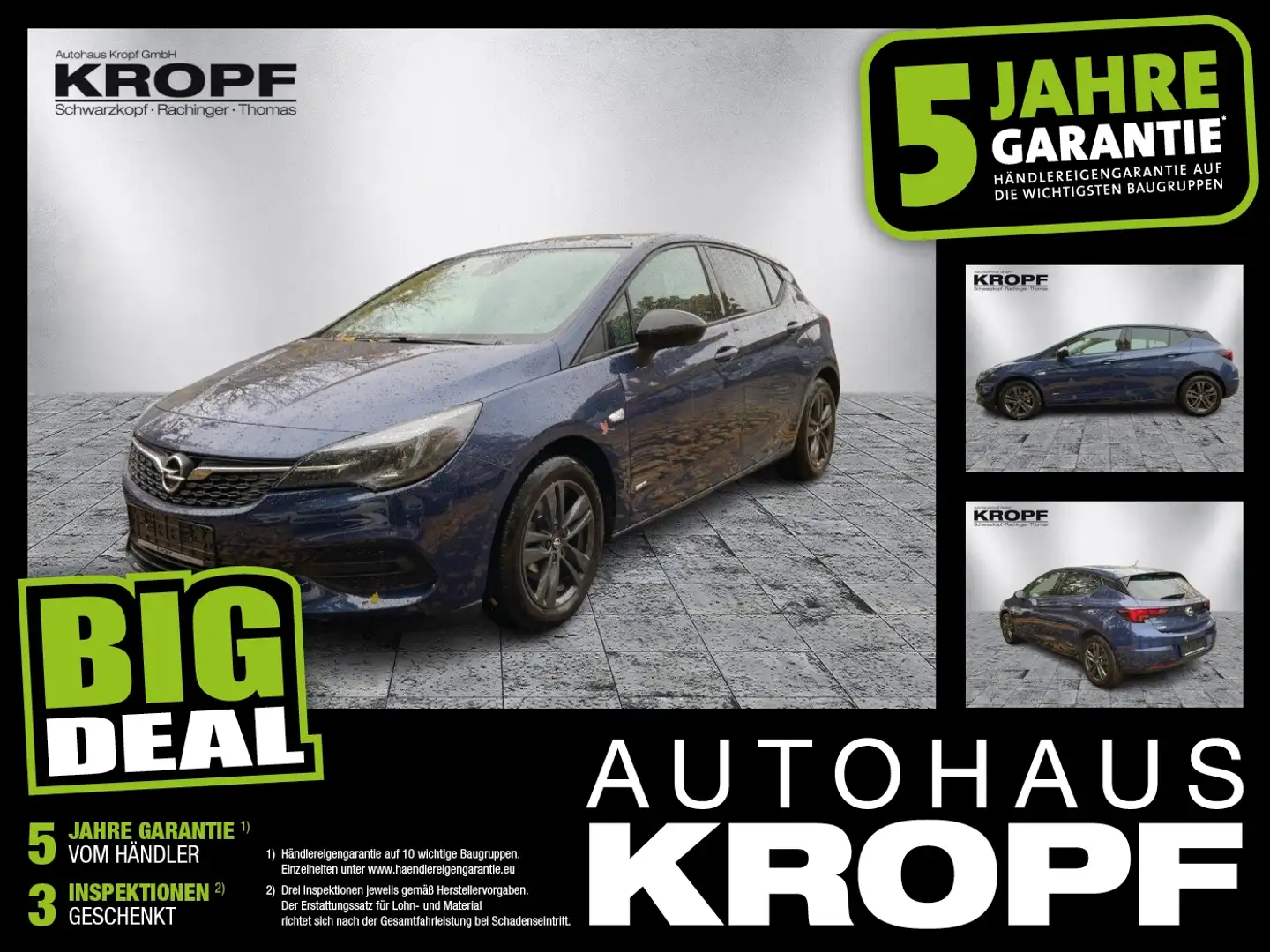 Opel Astra K 1.2 Turbo SHZ + Klima + PDC vo+hi Bleu - 1