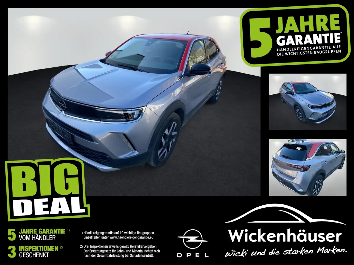 Opel Mokka 1.2 Turbo Elegance Totwinkel-Assistent Silber - 1