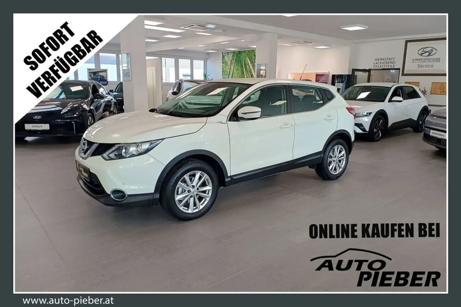 Nissan Qashqai Acenta 1,2 DIG-T *AHK*Navi*Tempomat* Blanc - 1
