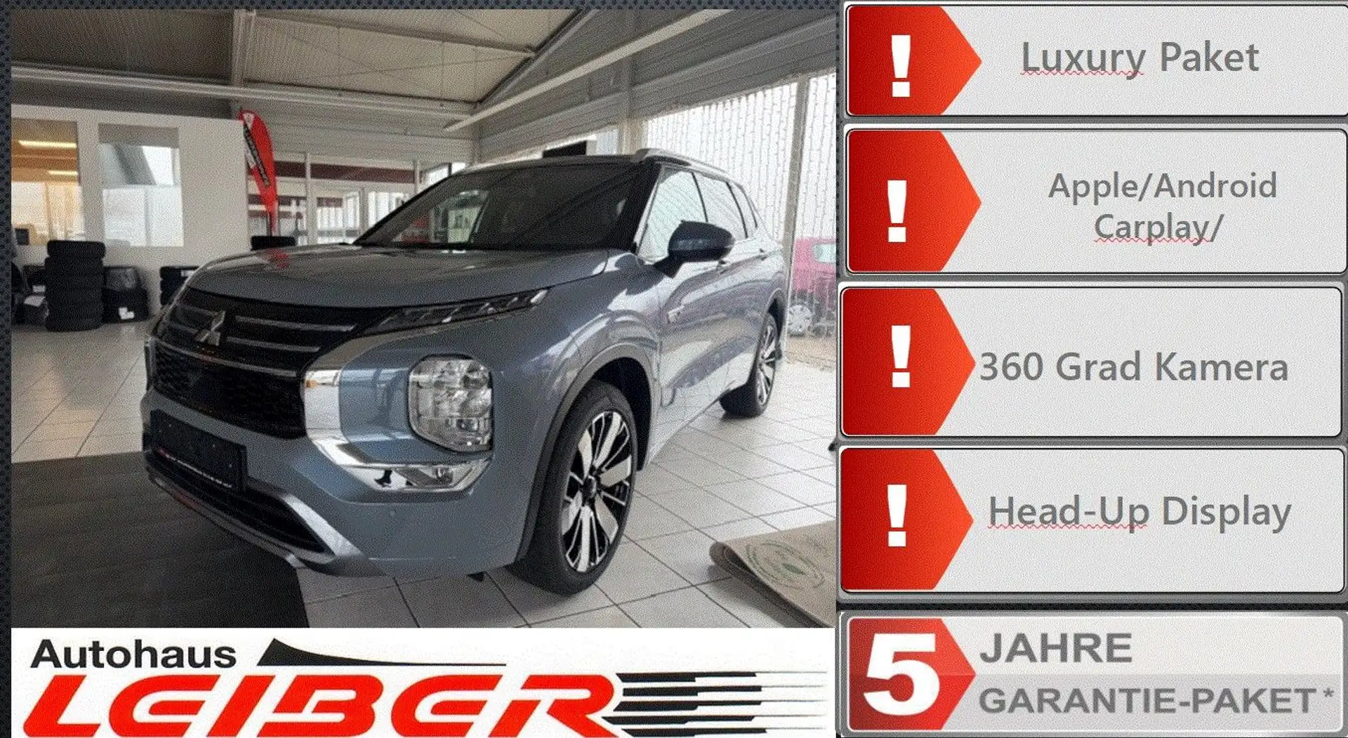 Mitsubishi Outlander Outlander 2.4L PHEV TOP Luxury-Paket 2-Farb Zwart - 1