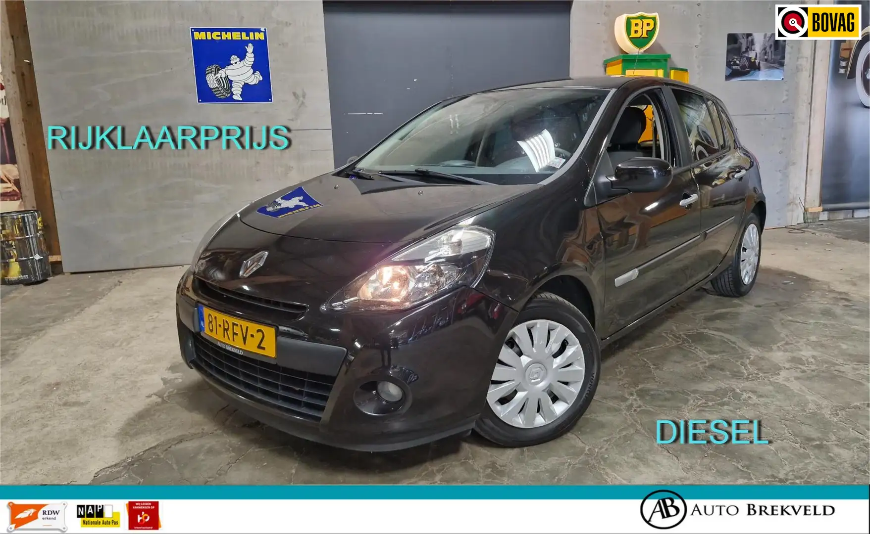 Renault Clio 1.5 dCi Authentique 88PK | Rijklaarprijs | Elektri Noir - 1