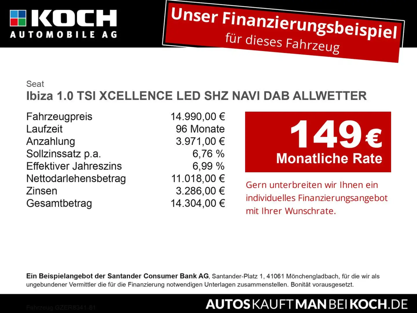 SEAT Ibiza 1.0 TSI XCELLENCE LED SHZ NAVI DAB ALLWETTER Rouge - 2