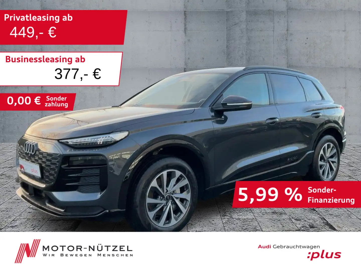 Audi Q6 e-tron MATRIX+NAVI+2xPDC+ACC+4xSHZ+19"LM Grau - 1