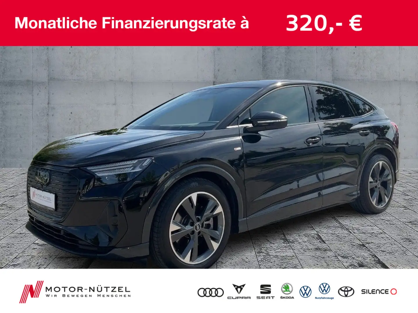 Audi Q4 e-tron 50 QU MATRIX+NAVI+SONOS+ACC Чёрный - 1