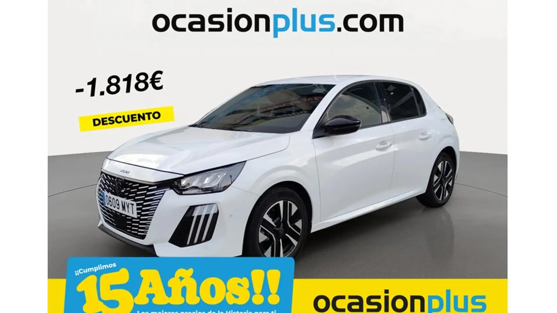 Peugeot 208 1.2 Hybrid Allure e-DCS6 100 Blanc - 1