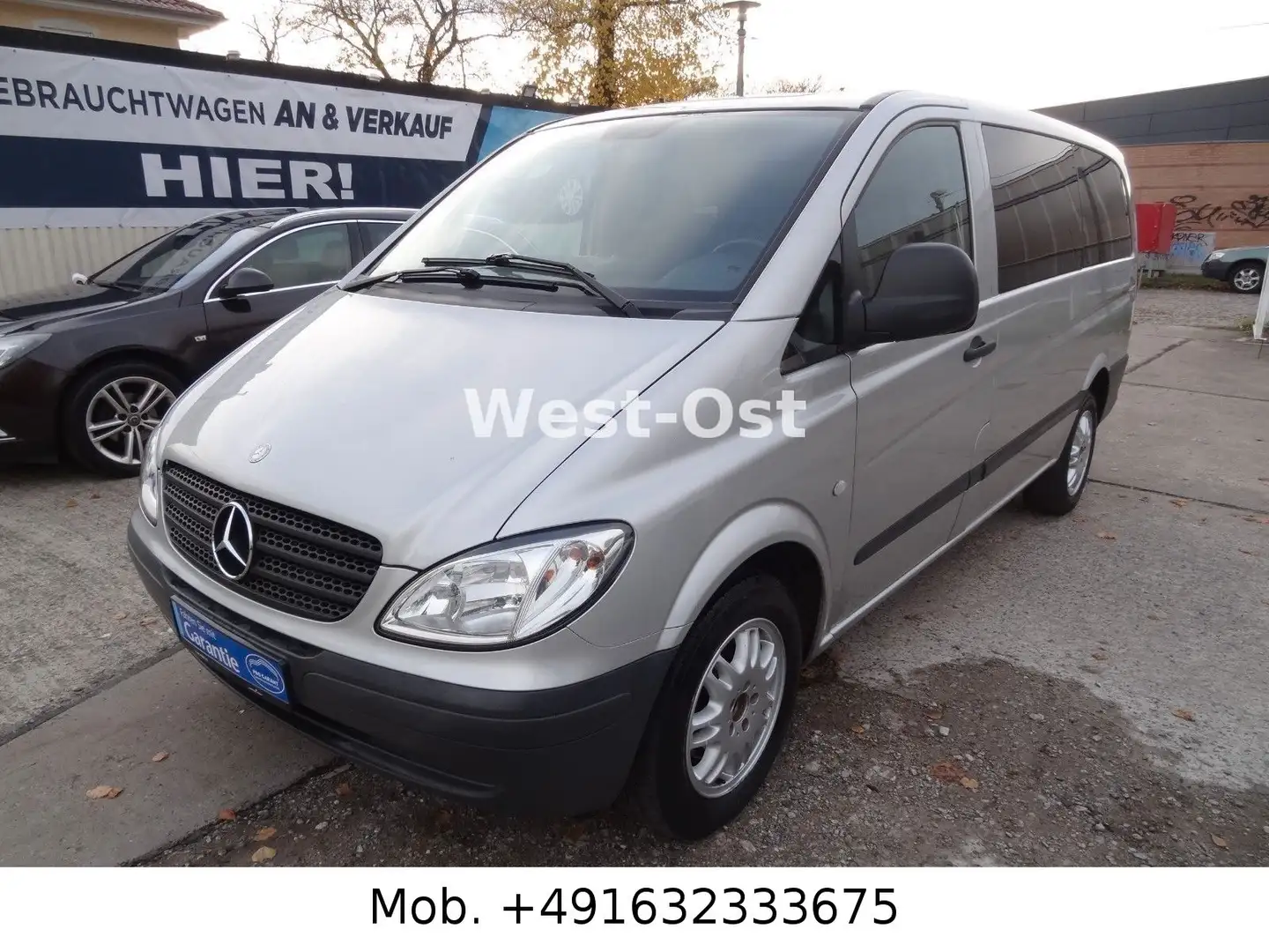 Mercedes-Benz Vito Kombi 115 CDI Lang Klima AHK 9 Sitze 1 Hand Silber - 1