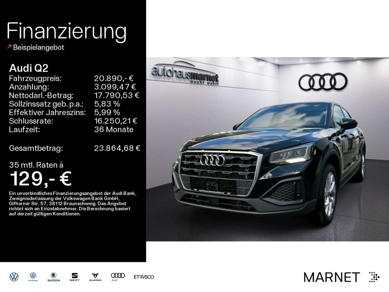 Audi Q2 2024 — 35 TFSI*Navi*LED*PDC*Rückfahrkamera*Start/Sto