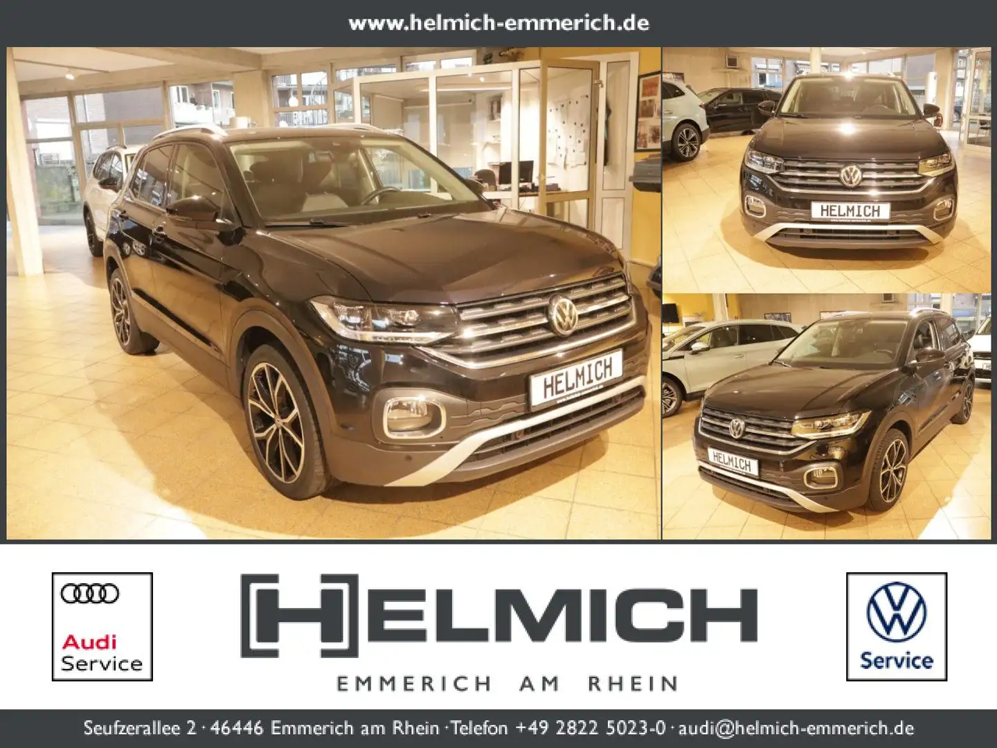 Volkswagen T-Cross 1.0 TSI Style DSG Navi Kamera ACC SHZ LED Noir - 1