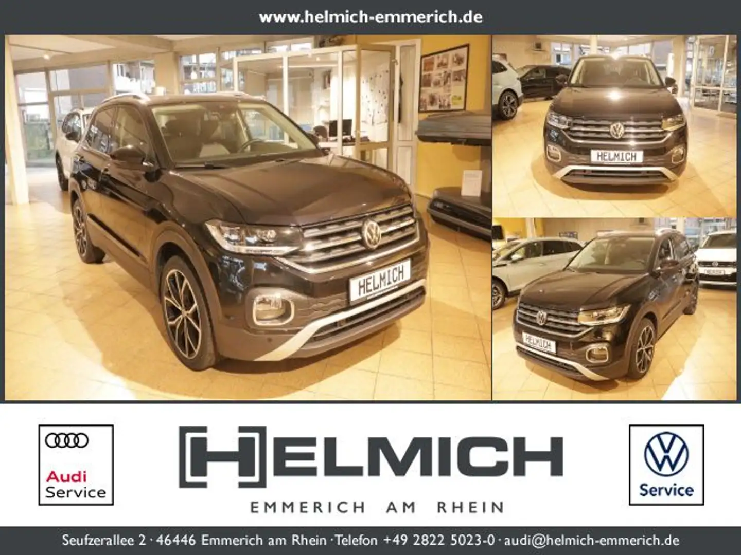 Volkswagen T-Cross 1.0 TSI Style DSG Navi Kamera ACC SHZ LED Schwarz - 1