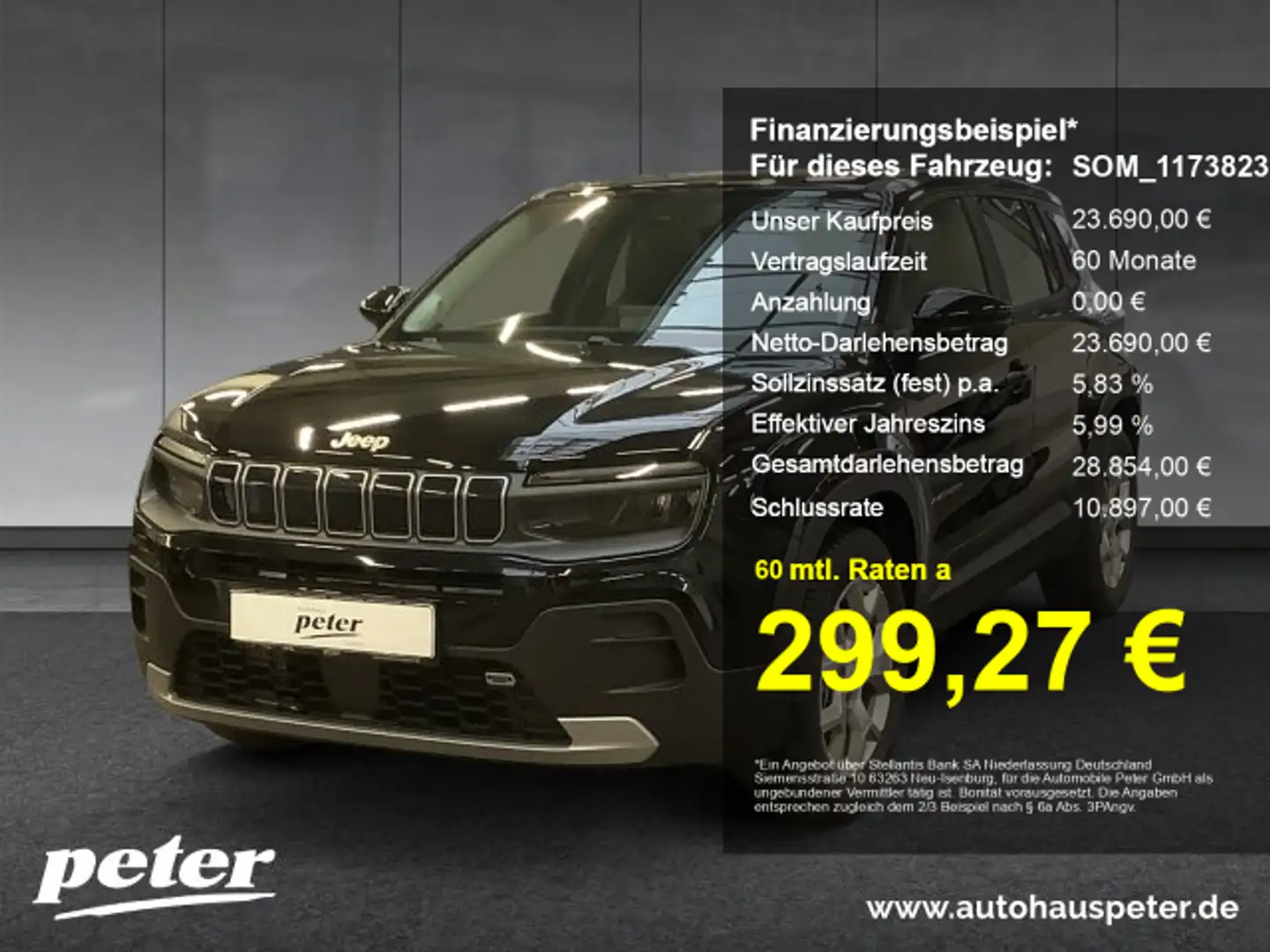Jeep Avenger Avenger Benziner MY24 Altitude 1.2 T3 MT FWD Schwarz - 1