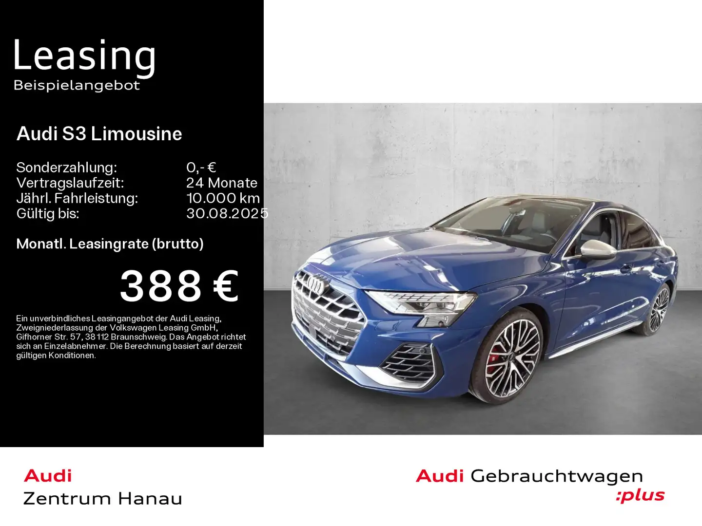 Audi S3 TFSI*AKRAPOVIC*NAVI-PLUS*KAMERA*HUD Modrá - 1