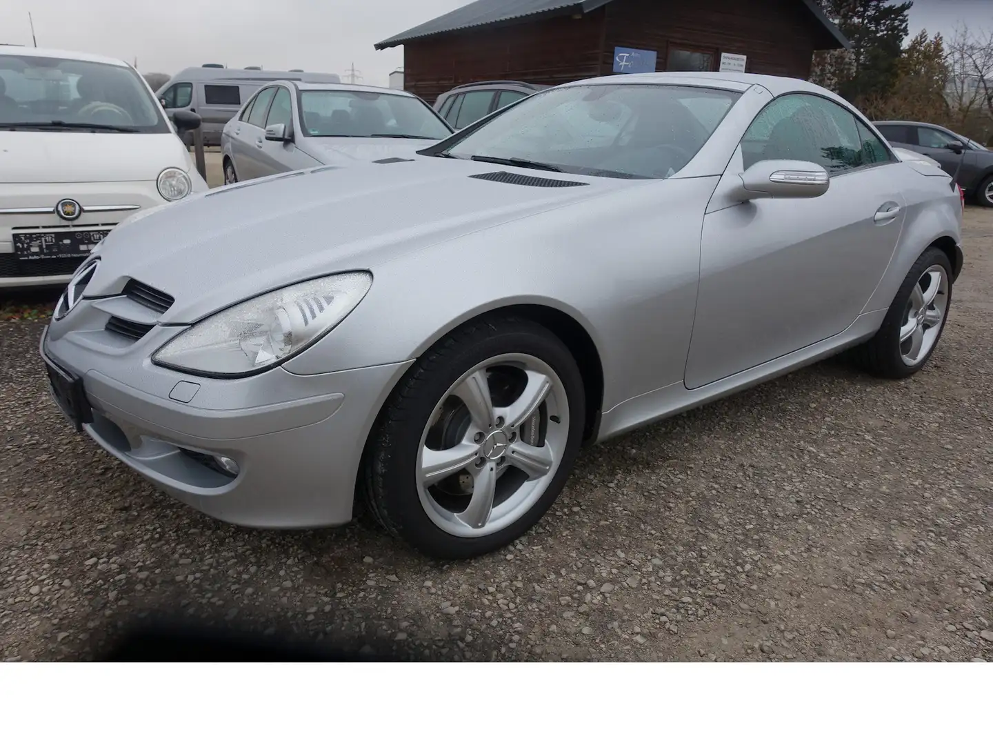 Mercedes-Benz SLK 350 1. Hd. SH-gepfl. bei DB Bi-Xenon Windschott Silber - 1