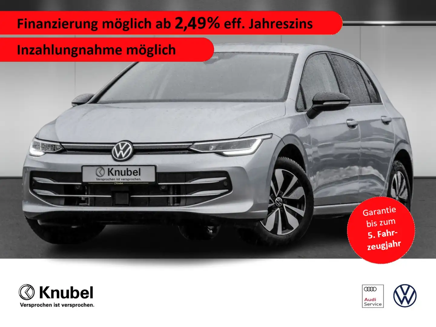 Volkswagen Golf VIII GOAL 1.5 TSI LED App-Connect TravelAss. RK... Silber - 1