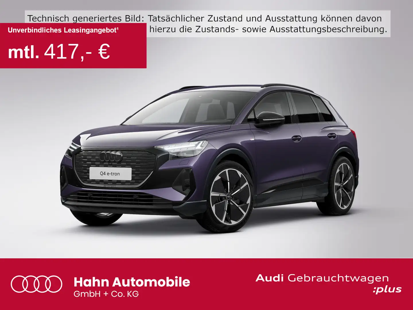 Audi Q4 e-tron 55 quattro S-trc S-Line AHK Matrix 360 Violett - 1