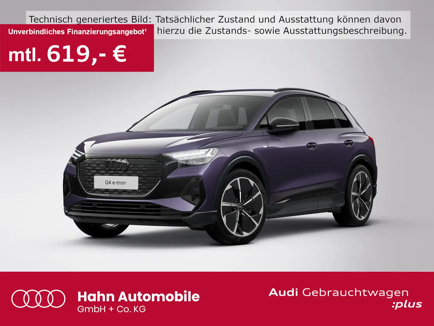 Audi Q4 e-tron Q4 55 e-tron quattro S-line Navi AHK Matrix 360° Violett - 1