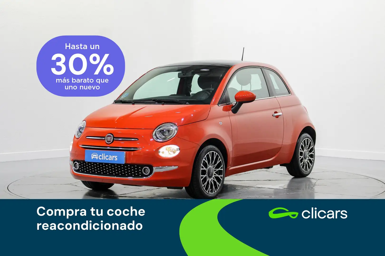 Fiat 500 1.0 Hybrid Monotrim 52kW Orange - 1