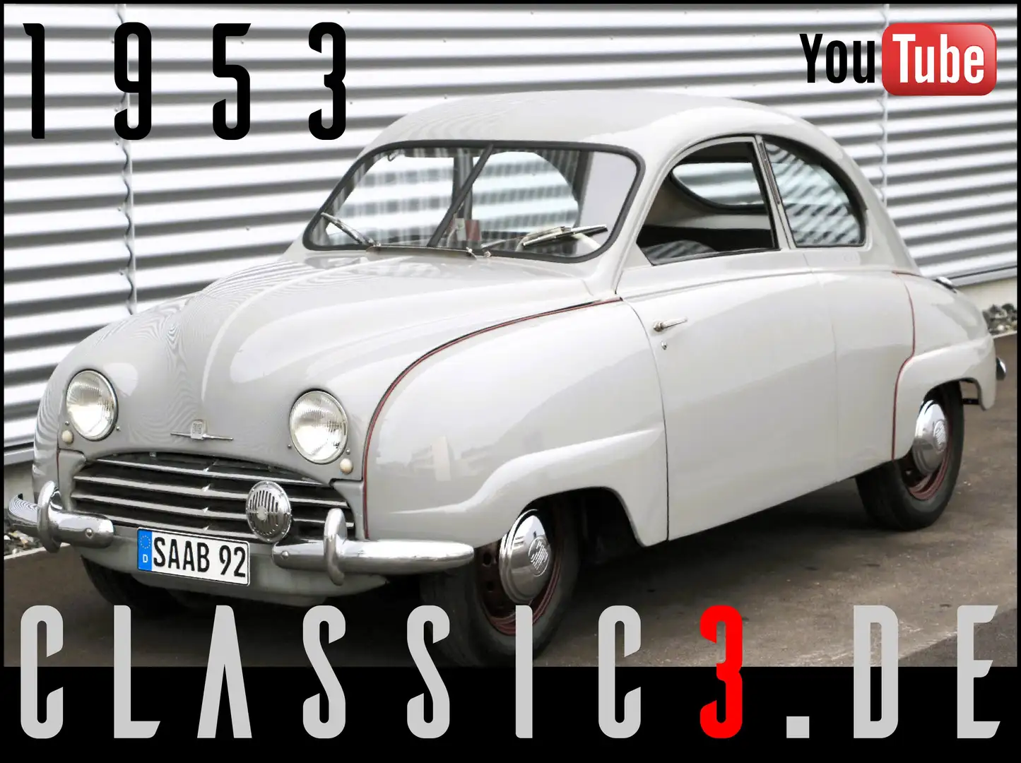 Saab 92 SAAB 92B DE LUXE 1953 GETEILTSCHEIBE & WINKER Gris - 1