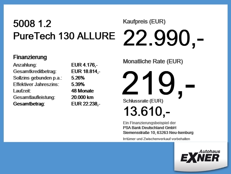 Peugeot 5008 1.2 PureTech 130 ALLURE PACK LED+Navi+SHZ — photo 2