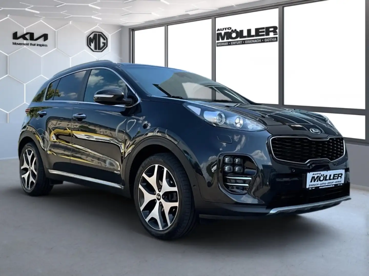 Kia Sportage GT-Line 4WD 1.6 AHK Navi Leder Klimasitze Bi-Xenon Schwarz - 2