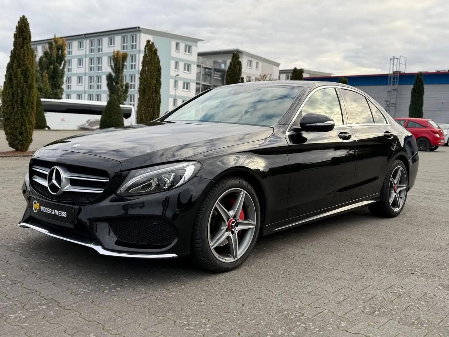 Mercedes-Benz C 220 D AMG-LINE AUTOMATIK/HUD/SPUR-PAKET/LED/S-HEFT Schwarz - 1