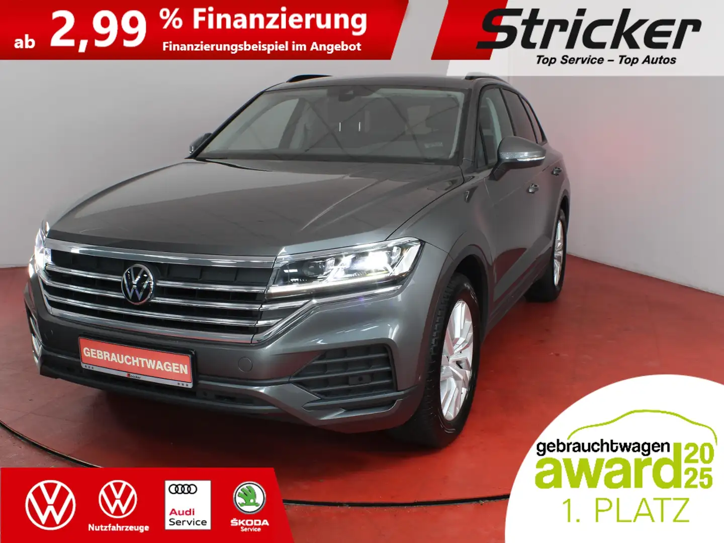 Volkswagen Touareg 3.0TDI 468,-ohne Anzahlung Navi AHK Luft Gri - 2