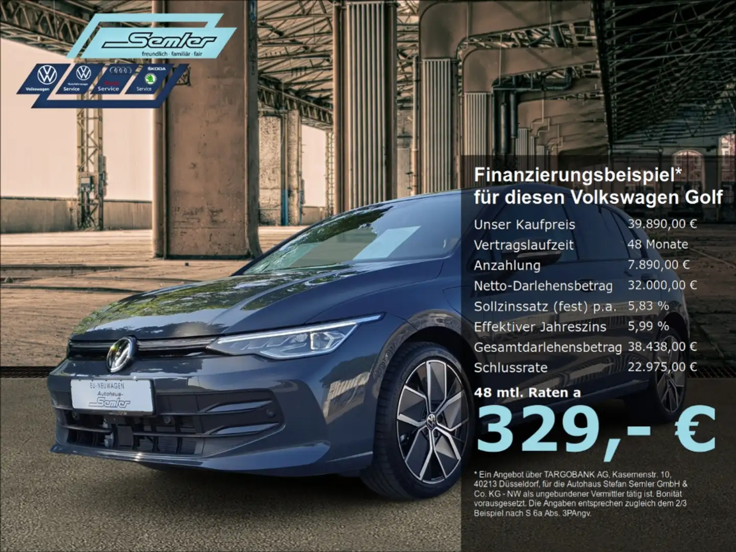 Volkswagen Golf VIII 1.5 TSI Life eHybrid DSG MATRIX KESSY Grau - 1