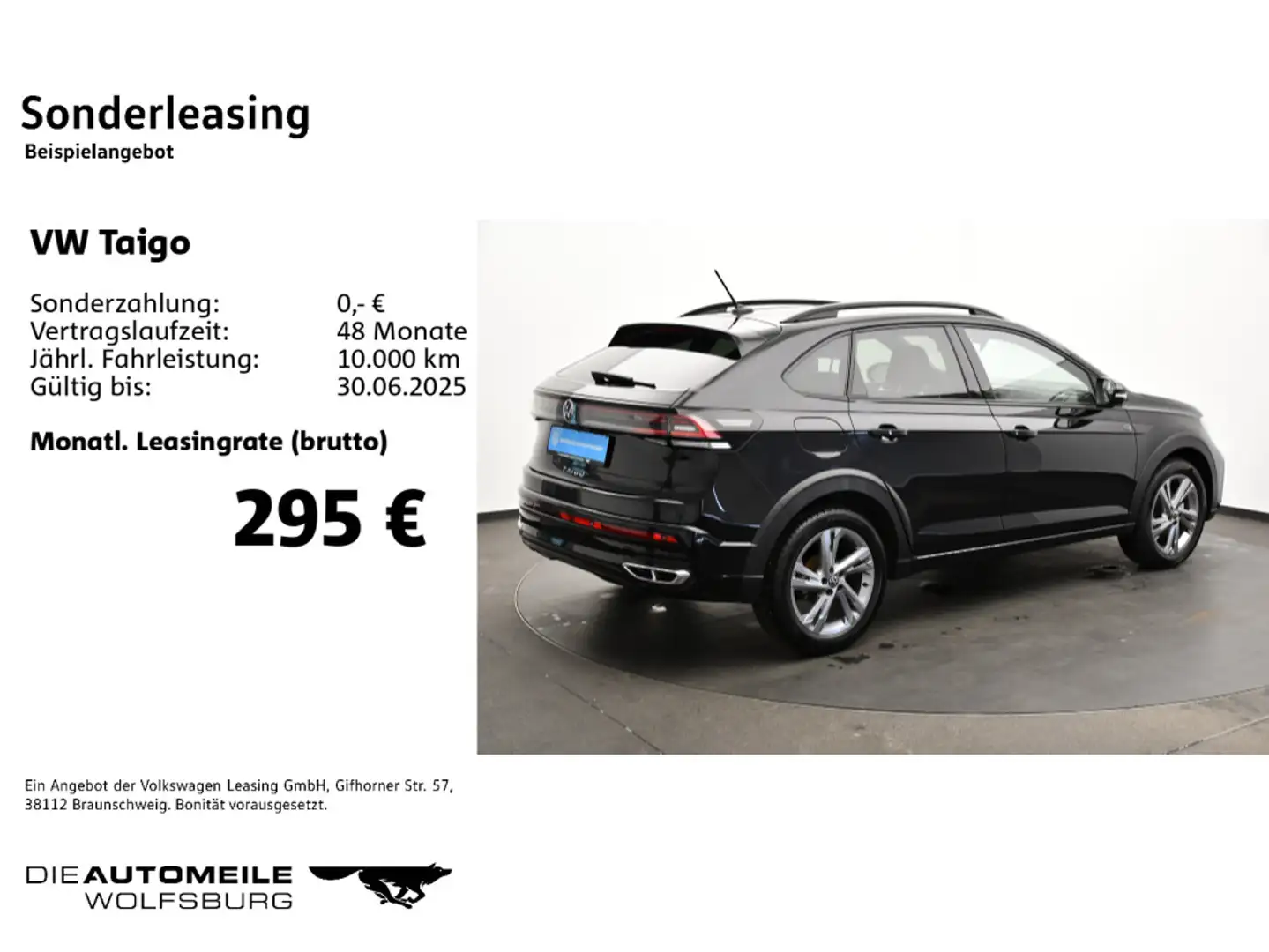 Volkswagen Taigo 1.5 TSI DSG R-Line Matrix/ACC Schwarz - 2