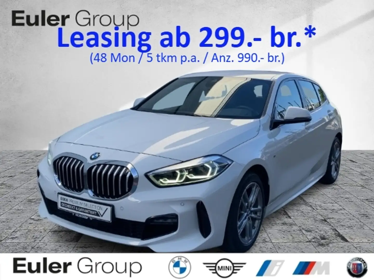 BMW 118 i 5t M-Sport LED PDC el.Heckkl. Navi 17'' Lenkrad Weiß - 1