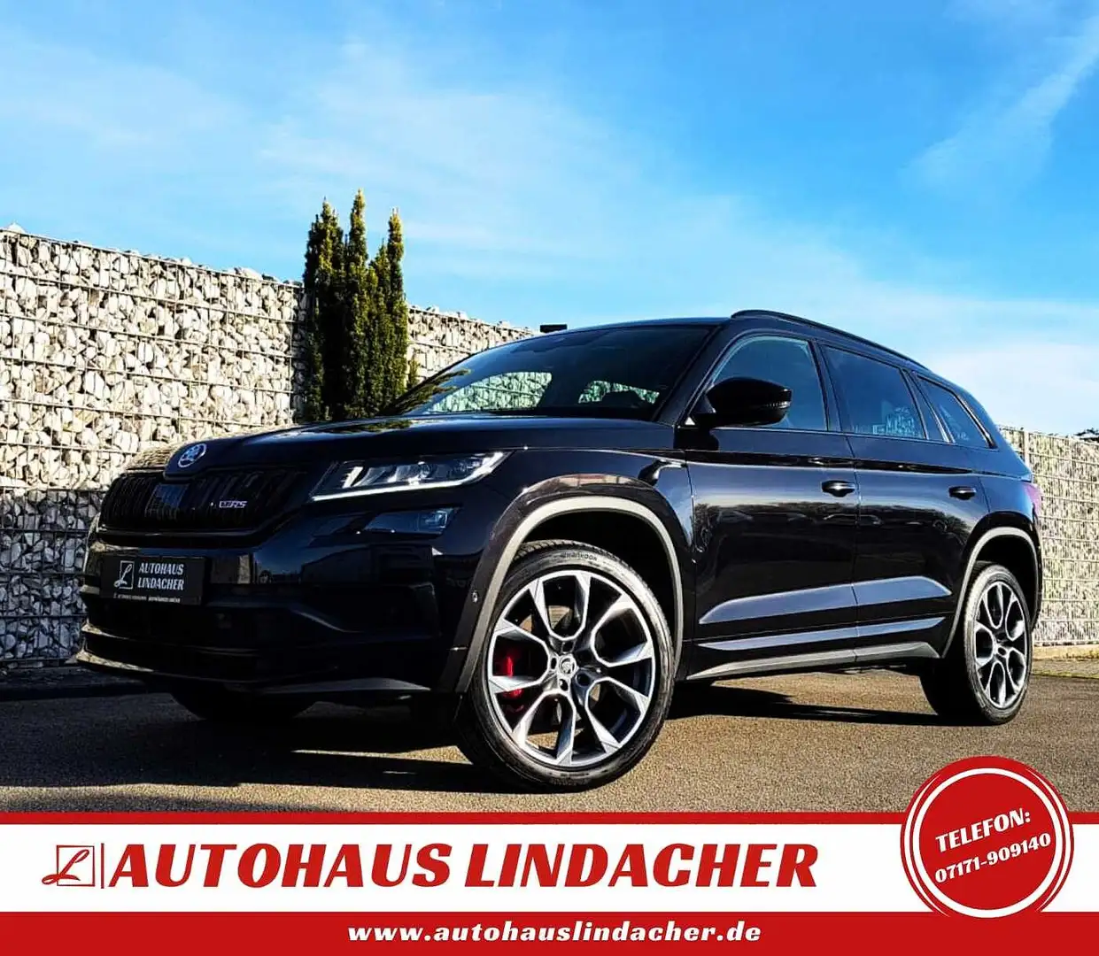 Skoda Kodiaq Diesel 2.0 Bi-TDI 4x4 DSG RS I AHK I 1. Hand Noir - 1
