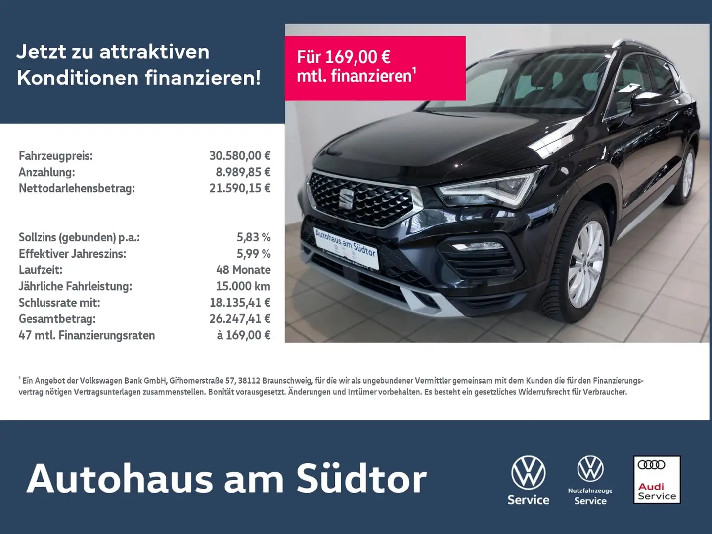 SEAT Ateca Xperience 1.5 TSI | LED AHK RFK ACC Schwarz - 1
