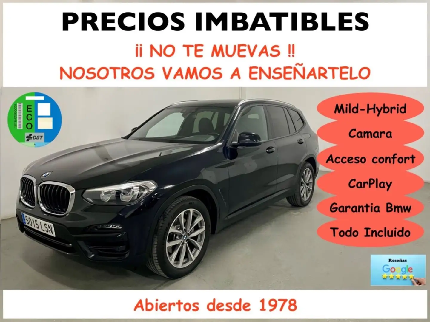 BMW X3 xDrive 20dA Negro - 1