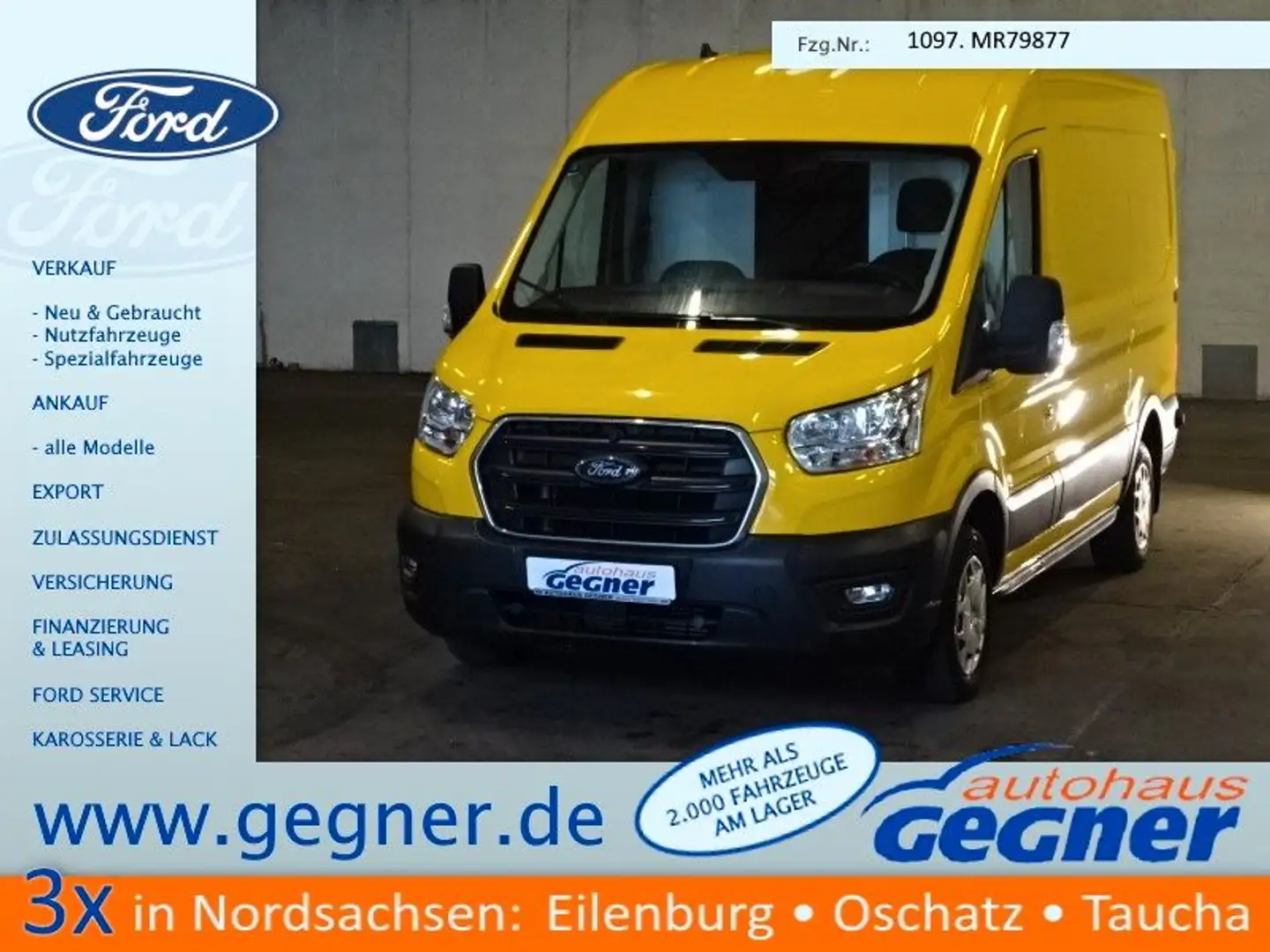 Ford Transit Kasten 290L2H2 Trend DHL POST AUSFÜHRUNG Yellow - 1