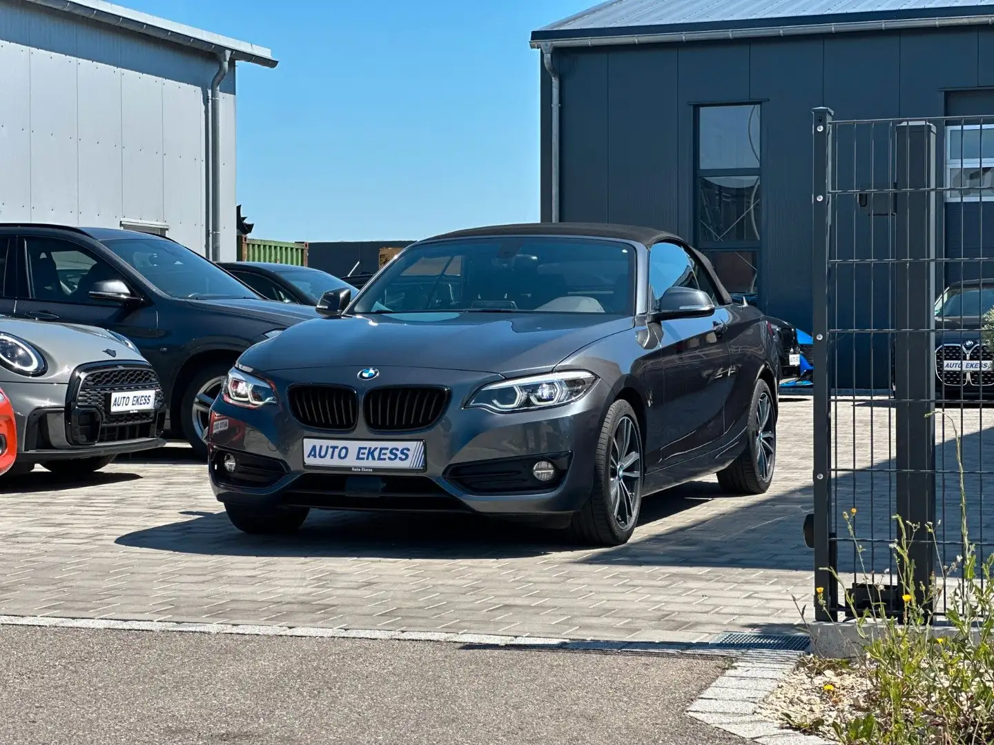 BMW 220 i Cabrio Sport Line H/K*KAM*LED* Gris - 2